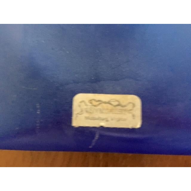 Blenko Water Pitcher Frosted Blue For Sale - Image 9 of 9