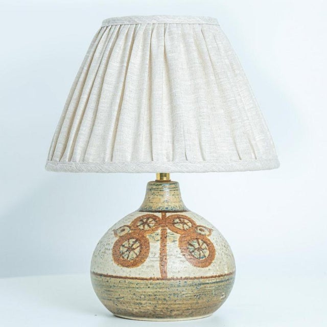 Beige Erika Ceramic Table Lamps by Noomi Backhausen for Soholm, 1960, Set of 2 For Sale - Image 8 of 13