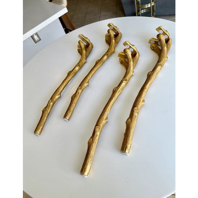 Metal P.E.Guerin Faux Bois Gilt Bronze Table Legs For Sale - Image 7 of 16