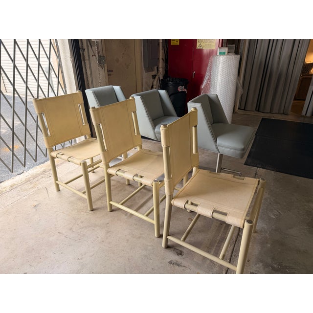Palecek Cashew Leather Dining Chair For Sale In West Palm - Image 6 of 11
