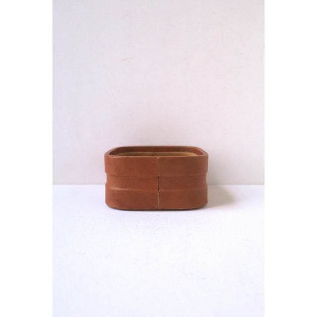 Leather Suede Jewelry Catchall For Sale - Image 10 of 11