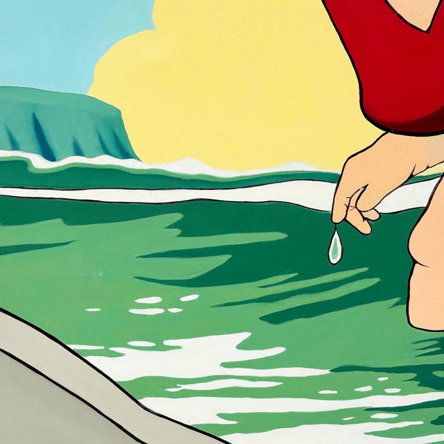 Postmodern 1984 I'm Getting a Permanent Wave! Cheeky Pop Art Cartoon Mural by Thomas Suriya For Sale - Image 3 of 9
