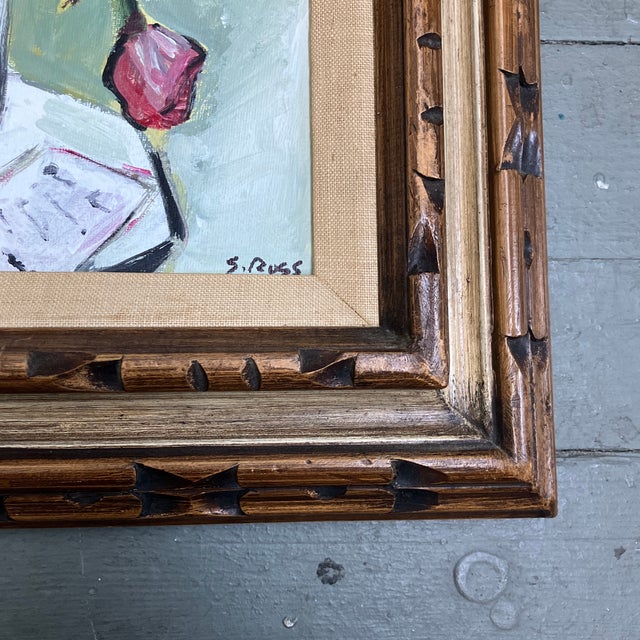 Contemporary Contemporary Original Stewart Ross Modernist Still Life Painting For Sale - Image 3 of 4