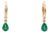 0.60 cts Natural emerald earrings in 18k gold For Sale