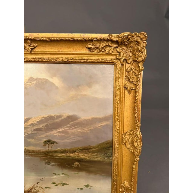 19th Century English Oil on Canvas Landscape, Signed N. Boel, Dated 1890 For Sale - Image 12 of 14
