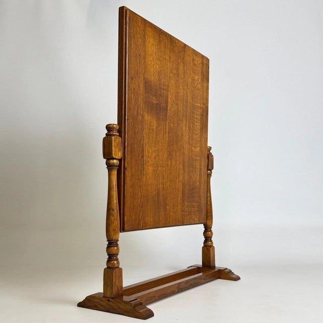 Antique English Oak Dressing Table Mirror, 1900s For Sale - Image 6 of 13