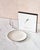 Set of 8 Minimalist "Variation 1 Dé" Dessert Plates by Ann Demeulemeester for Serax, in White Glazed Porcelain With Organic Black Border For Sale In Baltimore - Image 6 of 11