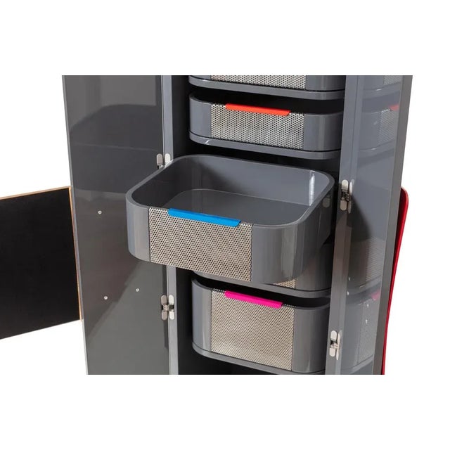 Wood Ainu Collection 6-Drawer Cabinet of Lacquer Carved Wood and Steel by Soshiro, 2020 For Sale - Image 7 of 10