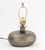 Modern Oval Silvered Brass Table Lamp. 15.5" H x 11" W x 9.5" D. Provenance: The Estate of Tony Award Nominee and Drama...