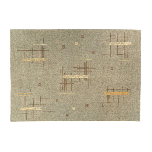Mid-Century Modern Wool Rug, 1950s For Sale