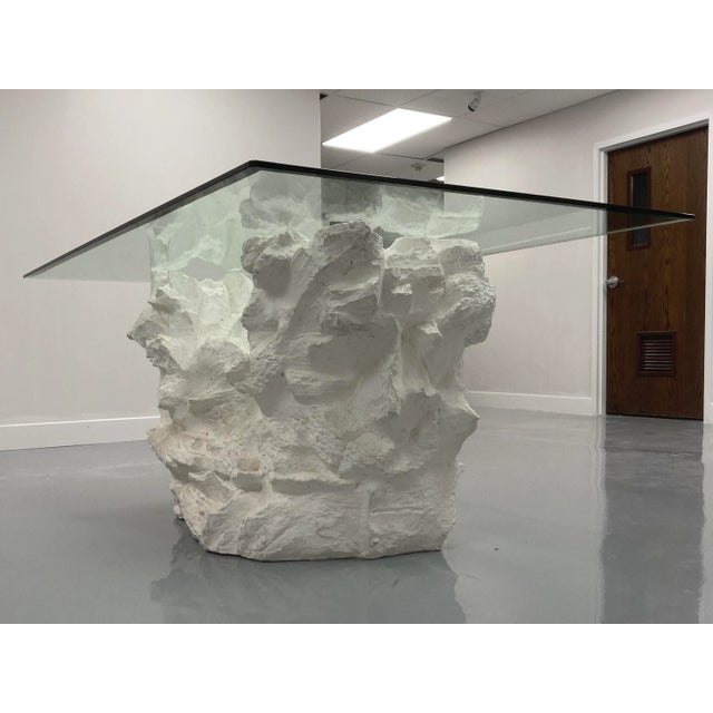 Postmodern Faux Quarry Plaster Dining Table From Sirmos For Sale - Image 11 of 13