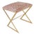 Matthew Izzo Home - X Side Stood in Pink Leapord Cut Velvet and Gold Leaf Base For Sale