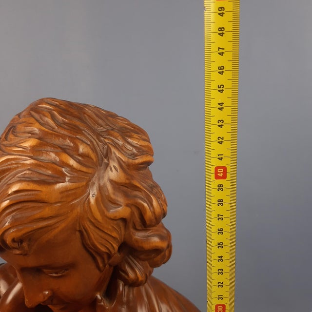 Carved Wooden Sculpture of Mother with Child, Italy, 1960s For Sale - Image 14 of 16