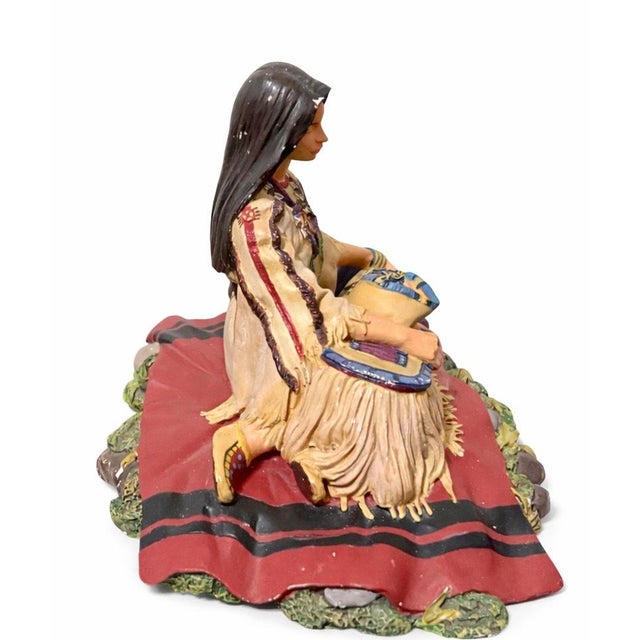 Figurine of Native American Woman, 1993 For Sale - Image 4 of 6