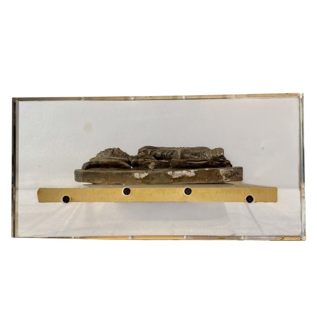 Early 18th Century Chinese Stone Relief Carvings on Custom Lucite Stands - A Pair For Sale - Image 16 of 17