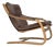 Swedish Leather and Bentwood Lounge Chair by Åke Fribytter, 1970s For Sale