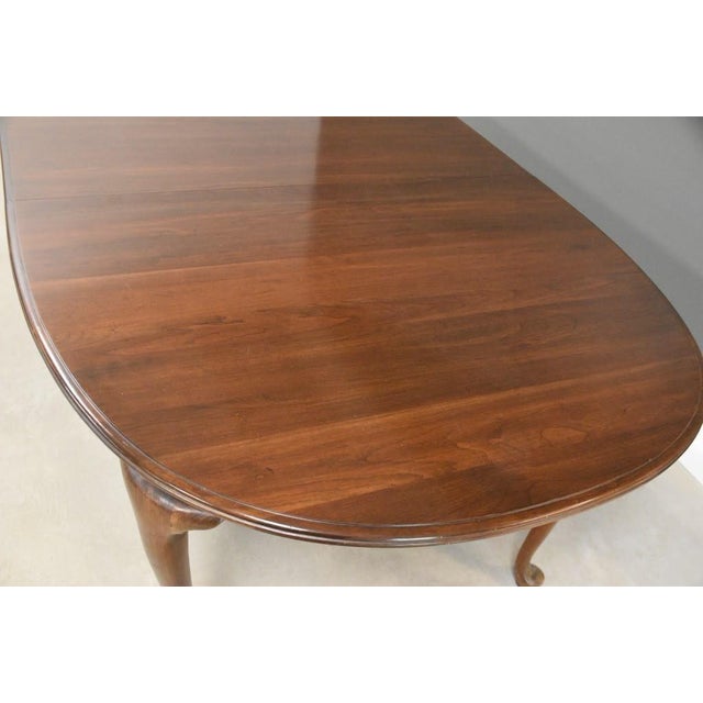 Mid 20th Century Solid Cherry Dining Table by Ethan Allen For Sale - Image 9 of 13