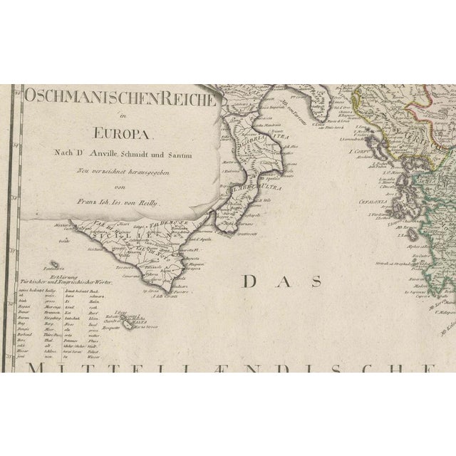 Antique Map of the Ottoman Empire in Europe by Reilly, Vienna, 1796 For Sale - Image 4 of 8