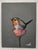 An impressionist oil painting of a red robin, by UK based artist Vivek Mandalia. Frame and hang in your home. 30 x 24 cm...
