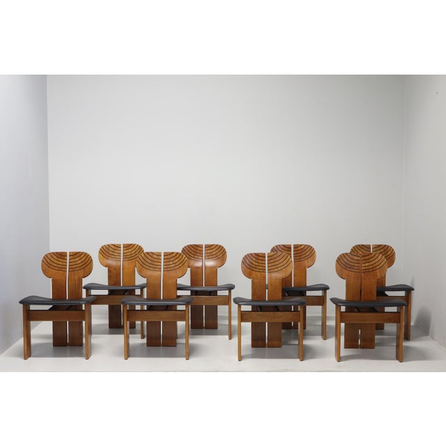 Vintage ​Africa Dining Chairs by Afra & Tobia Scarpa for Maxalto, 1975, Set of 8 For Sale - Image 16 of 16
