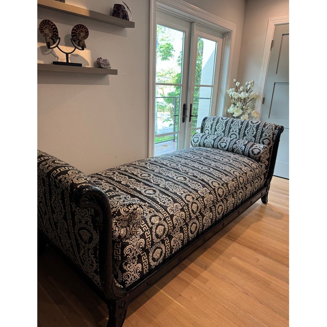Modern Update of a Late 19th Century French 3rd Empire Versace Daybed For Sale - Image 12 of 14