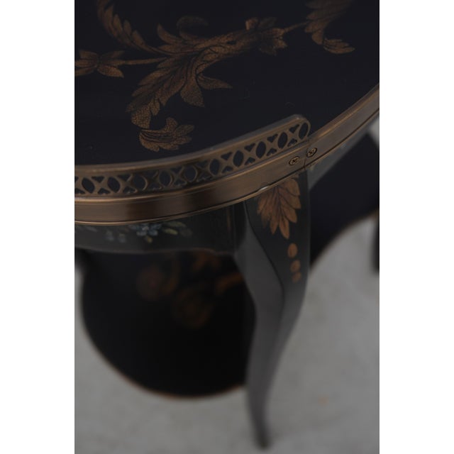 Maitland Smith 1 Drawer Paint Decorated French Occasional Table For Sale - Image 10 of 17