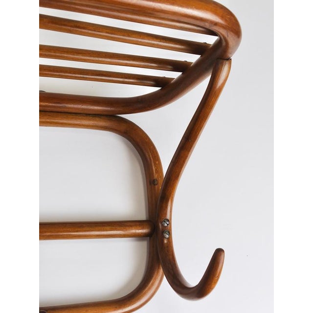 Art Nouveau Secessionist Bentwood Wall Coat Rack from Thonet, Austria, 1900s For Sale - Image 14 of 18