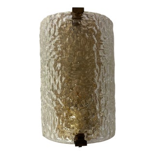 Glass and Brass Wall Lamp from Orrefors For Sale