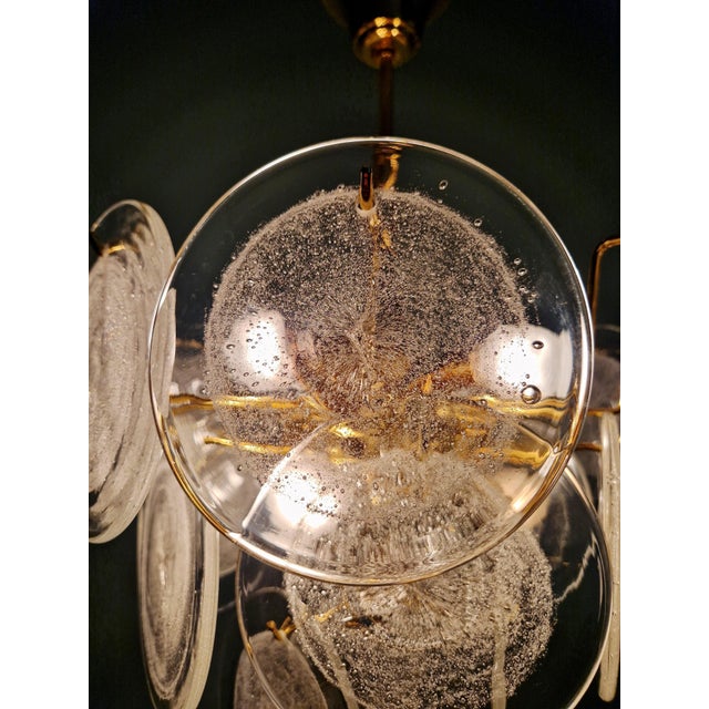 Murano Glass Disc Chandelier, Italy, 1970 For Sale - Image 11 of 17