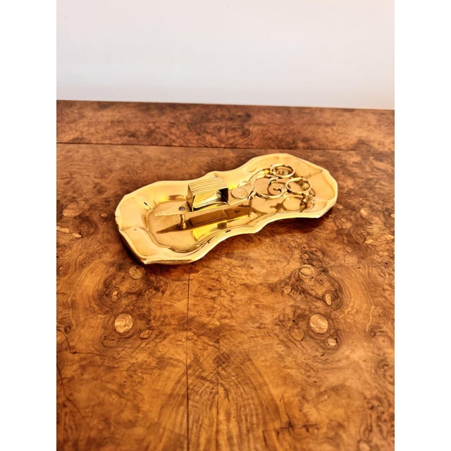 Metal Antique Edwardian Brass Candle Snuffers and Tray, 1900s, Set of 2 For Sale - Image 7 of 7