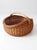 Mid 20th Century Vintage Large Willow Gathering Basket With Handle For Sale - Image 5 of 14
