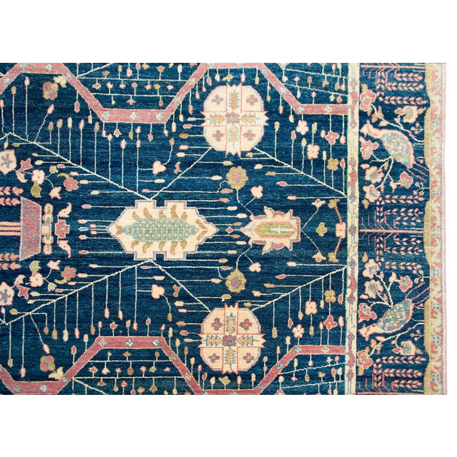 Vintage Indian Sarouk Farahan-Style Rug For Sale - Image 12 of 16