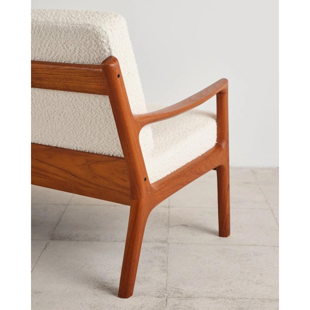Senator Series 3-Seater Sofa in Teak with Bouclé Upholstery by Ole Wanscher for France & Daverkosen, Denmark, 1950s For Sale - Image 18 of 18