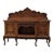 Antique Italian Carved Burl Wood Sideboard, 19th Century, Victorian, Marble For Sale