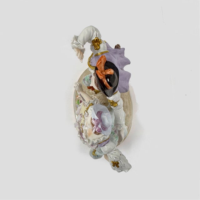 Rococo Sitzendorf German Porcelain Figurine - Dancing Rococo Couple For Sale - Image 3 of 6