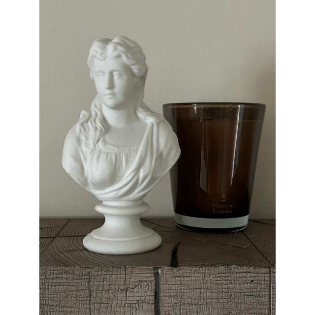 Art Nouveau Mid 19th Century Parian Porcelain Bust of Dante's Beatrice For Sale - Image 3 of 9