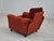 Danish Relax Armchair in Brown-Red Velour, 1980s For Sale - Image 10 of 18