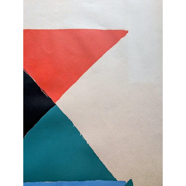 Sonia Delaunay, Abstraction in Color Triangles, 1966, Lithograph For Sale - Image 4 of 7