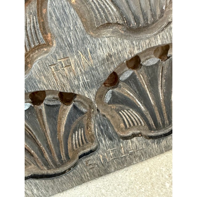 Vintage Carved Wood Nautical Scalloped Shell Architectural Factory Mold, Wall Art, Unique Housewarming/Hostess Gift For Sale - Image 10 of 12