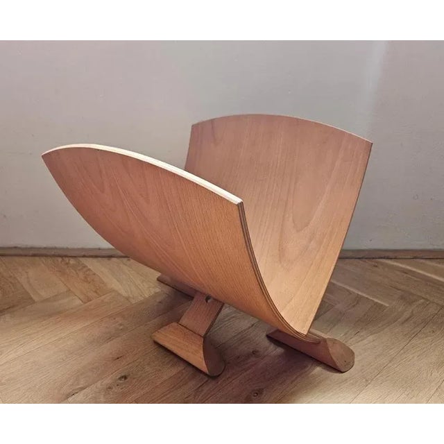 Mid-Century Modern Mid-Century Wood Magazine Rack, 1970s For Sale - Image 3 of 15