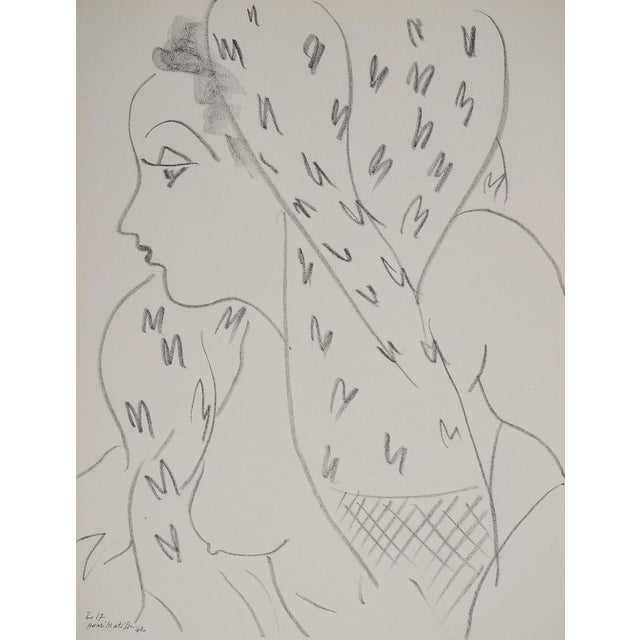 Henri Matisse (1869-1954) (after) Nude Woman with Veil Lithograph after a drawing by the artist Signed in the plate On...
