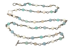 David Yurman Sterling Silver Quatrefoil Bijoux Beaded Necklace