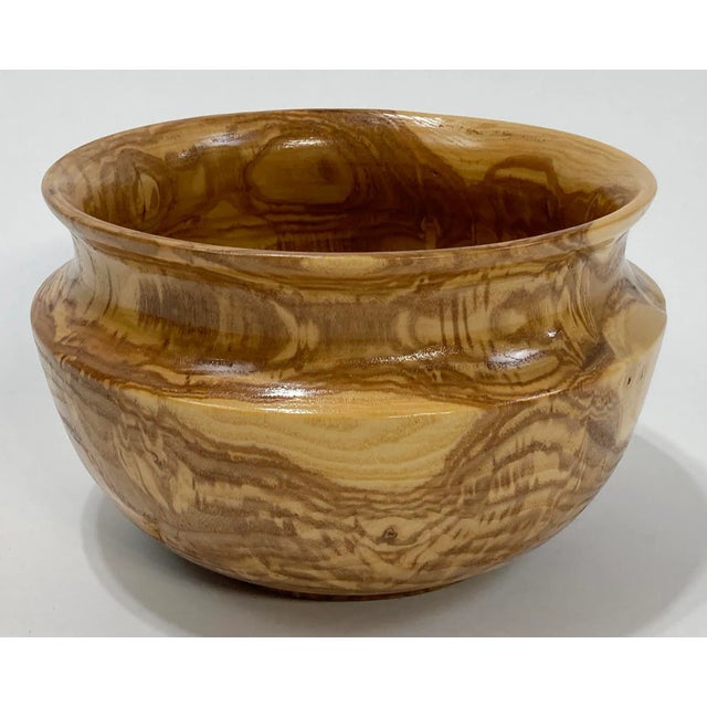 Mid 20th Century Vintage Hand Turned Burled Wood Bowl For Sale - Image 5 of 8