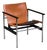 Charles Pollock Tan Leather Sling Chair for Knoll For Sale