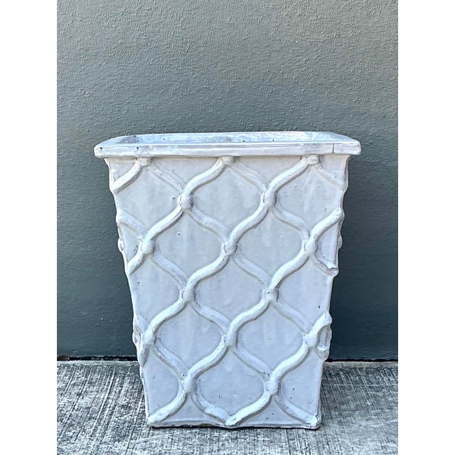 Vintage Glazed Terracotta Planter For Sale - Image 4 of 12