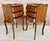 Brown Pair of French Louis XV Revival Inlaid Bedside Tables with Three Drawers, 1940s For Sale - Image 8 of 11