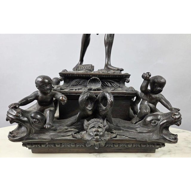 Brown Nude Bronze Archer Sculpture, 1900s For Sale - Image 8 of 14