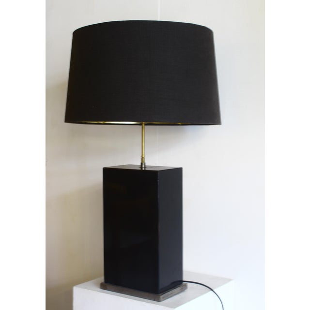 Black Lacquered Table Lamp from Roger Vanhevel, 1970s For Sale - Image 10 of 14