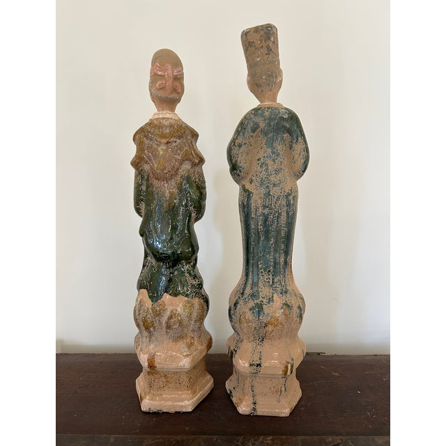 Mid 20th Century Glazed Terracotta Chinese Statues For Sale - Image 5 of 11