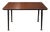 Mid-Century Teak-Effect Coffee Table with Black Sputnik Metal Legs, 1960s For Sale